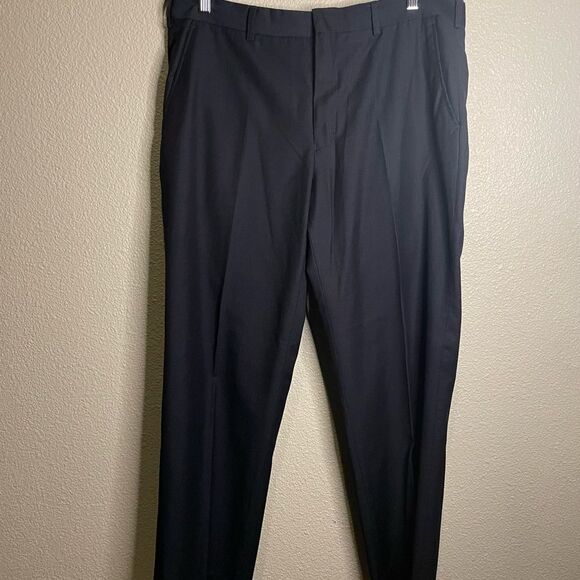 Van Heusen Studio Men Grey/Blue Light Stripped Slacks Size 36x30 - Picture 1 of 12
